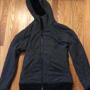 Lululemon fuzzy scuba reversible hoodie size 6